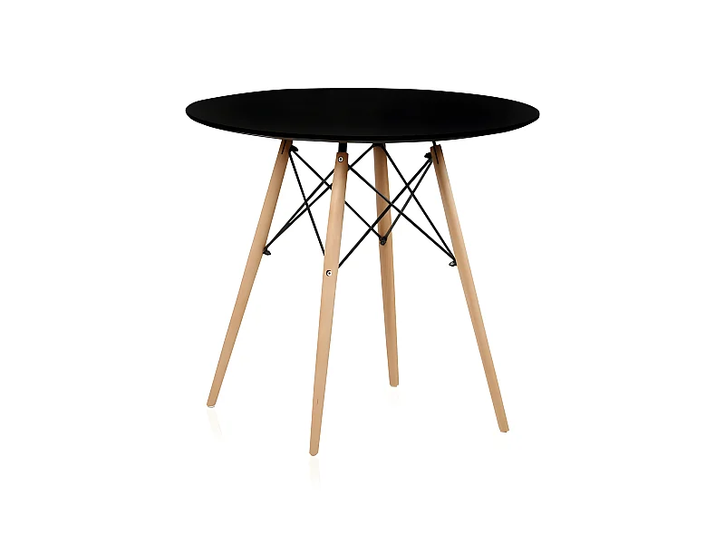 Mesa de comedor redonda Tower Negro