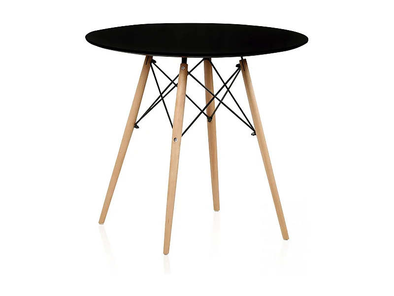 Mesa de comedor redonda Tower Negro