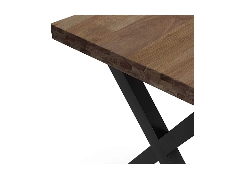 Mesa comedor fija X-Loft roble American/negro 76x80x140 cm Adec