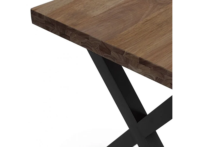 Mesa comedor fija X-Loft roble American/negro 76x80x140 cm Adec