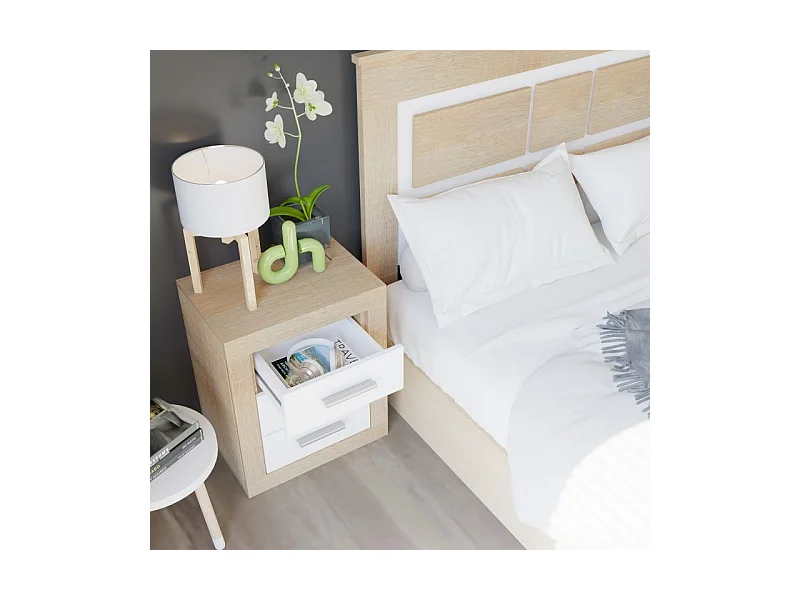 Mesita de noche Kira Cambria - Blanco