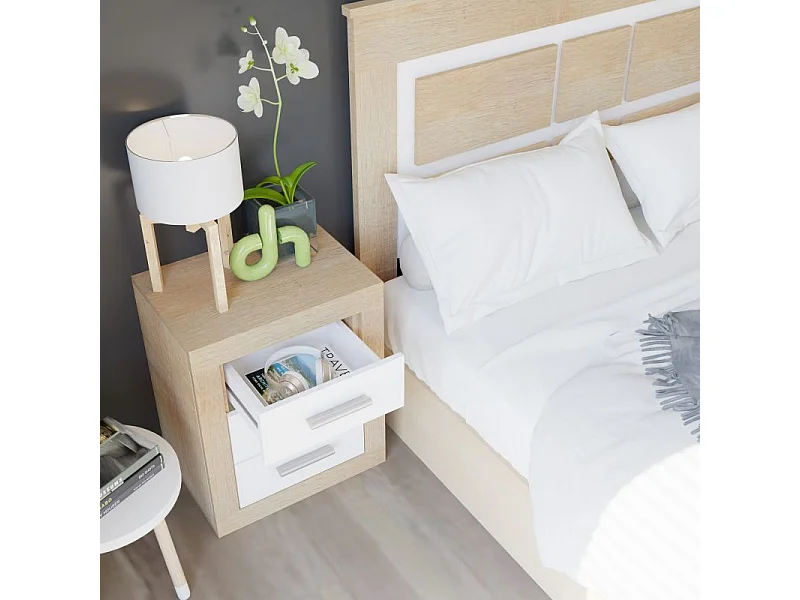 Mesita de noche Kira Cambria - Blanco