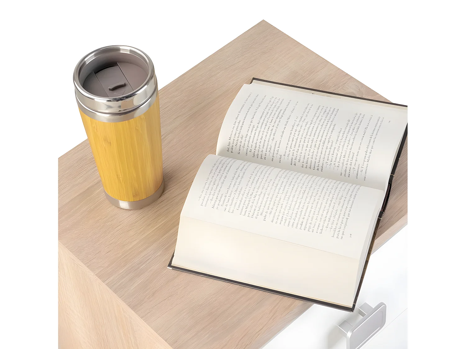 Mesita de noche Kamik Roble Nordico - Blanco