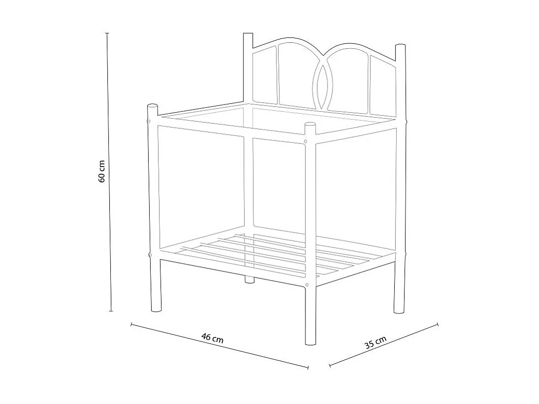 Mesita de noche Cynthia Negro