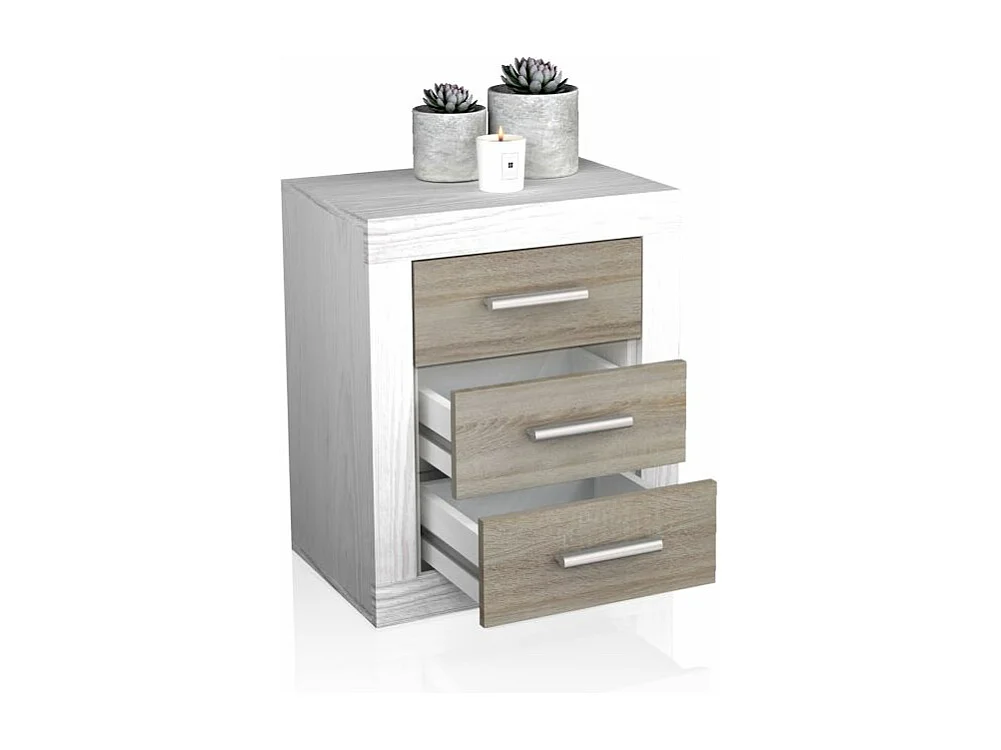 Mesita de noche Kira Andersen Pino - Gris