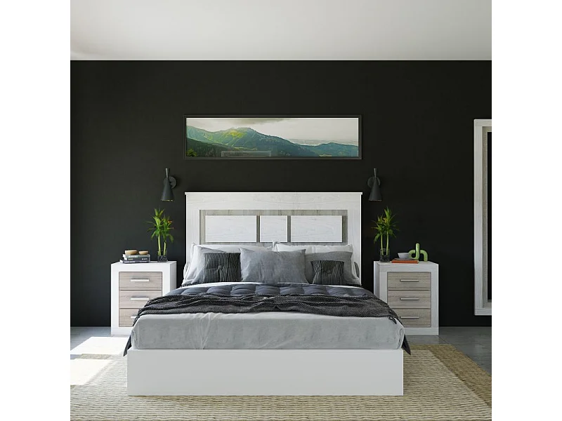 Mesita de noche Kira Andersen Pino - Gris