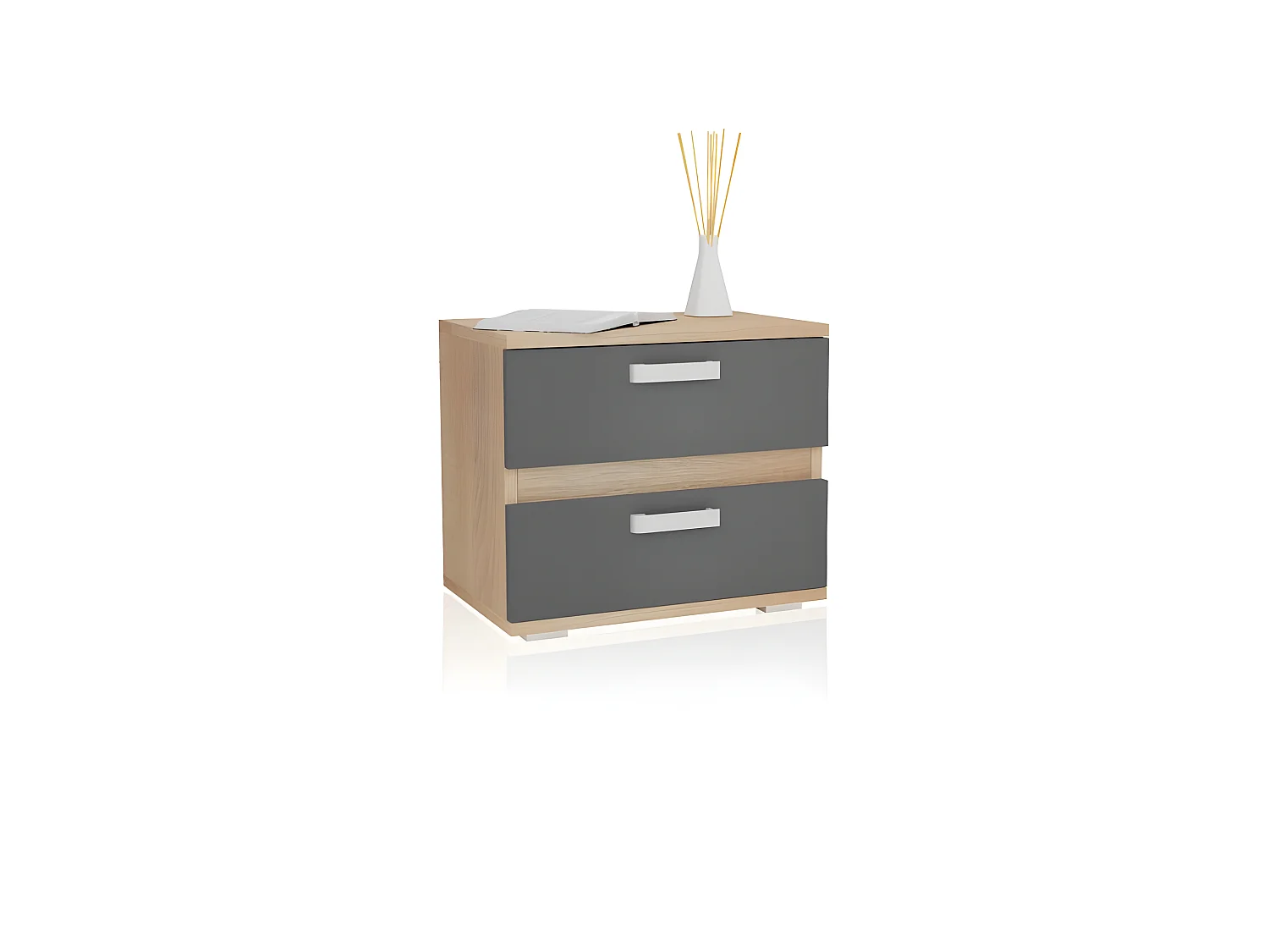 Mesita de noche Ataneq Cambria - Grafito