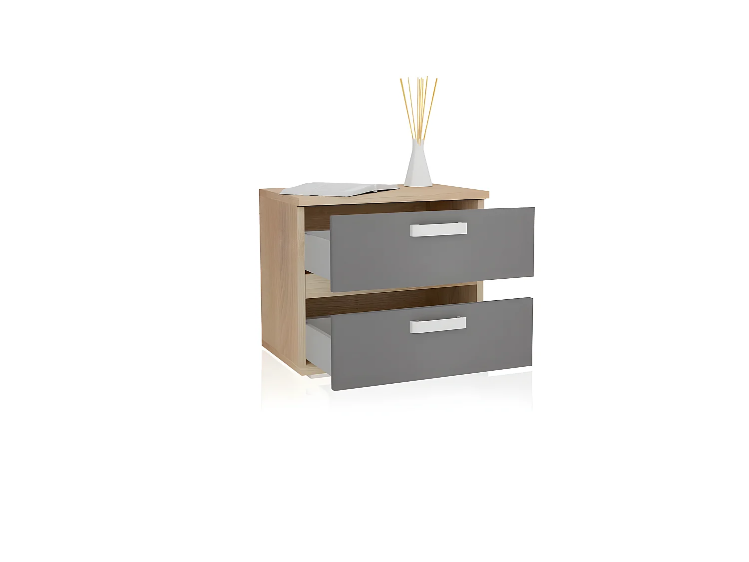 Mesita de noche Ataneq Cambria - Grafito