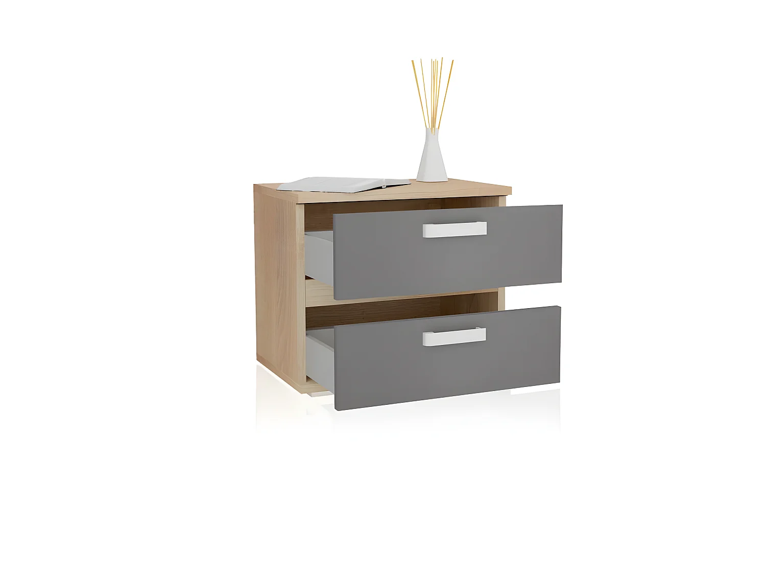 Mesita de noche Ataneq Cambria - Grafito