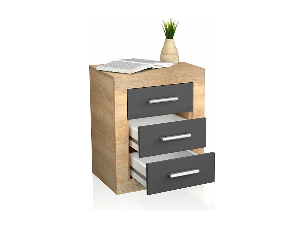 Mesita de noche Kira Cambria - Grafito