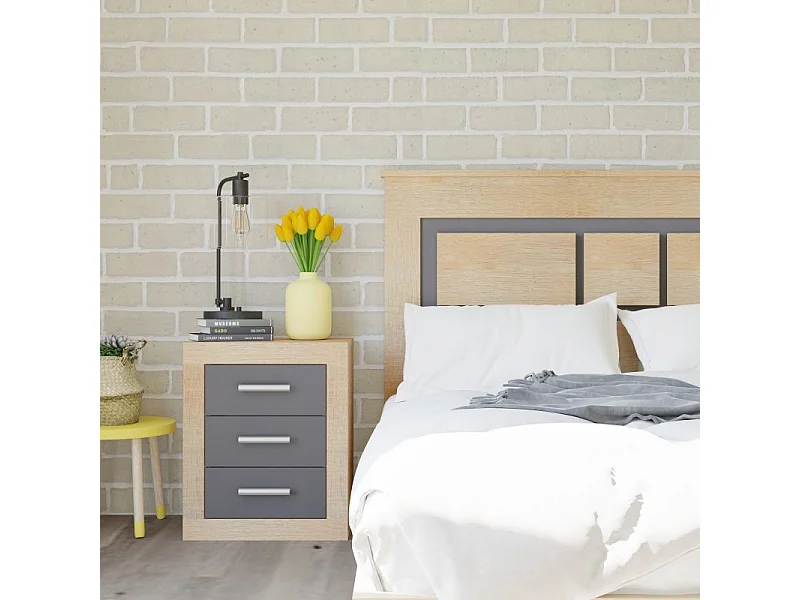 Mesita de noche Kira Cambria - Grafito