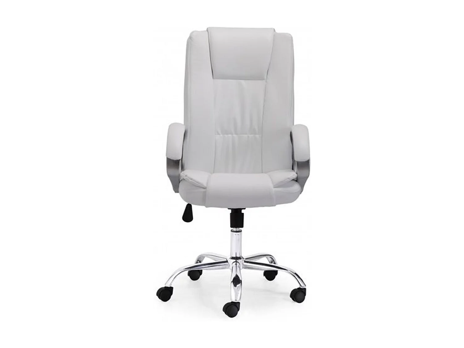 Sillón giratorio Atlas símil piel blanco 114-122x64x68 cm Adec