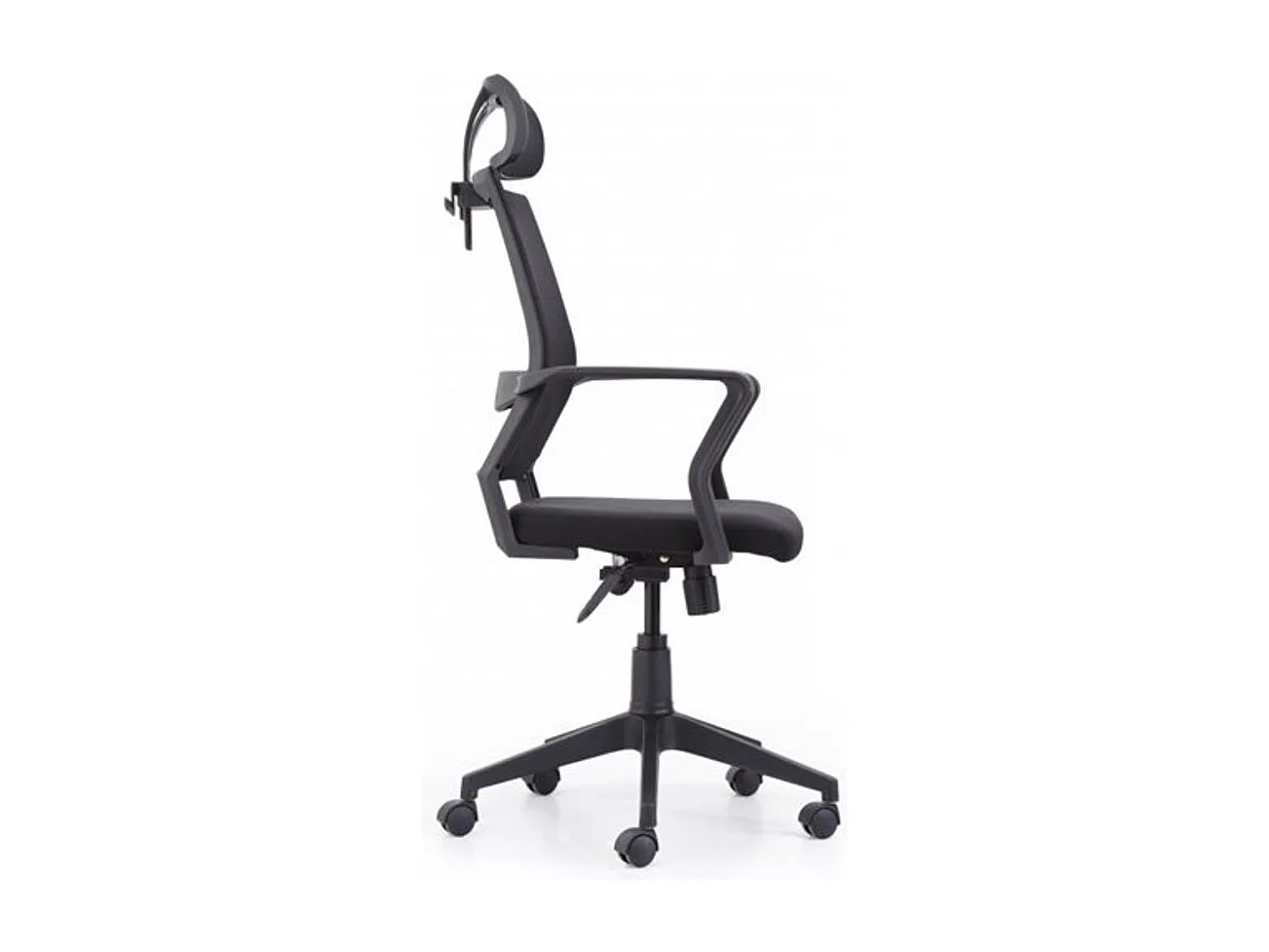 Cadeira de escritório giratória ergonômica preta com braços 64x127x64 cm