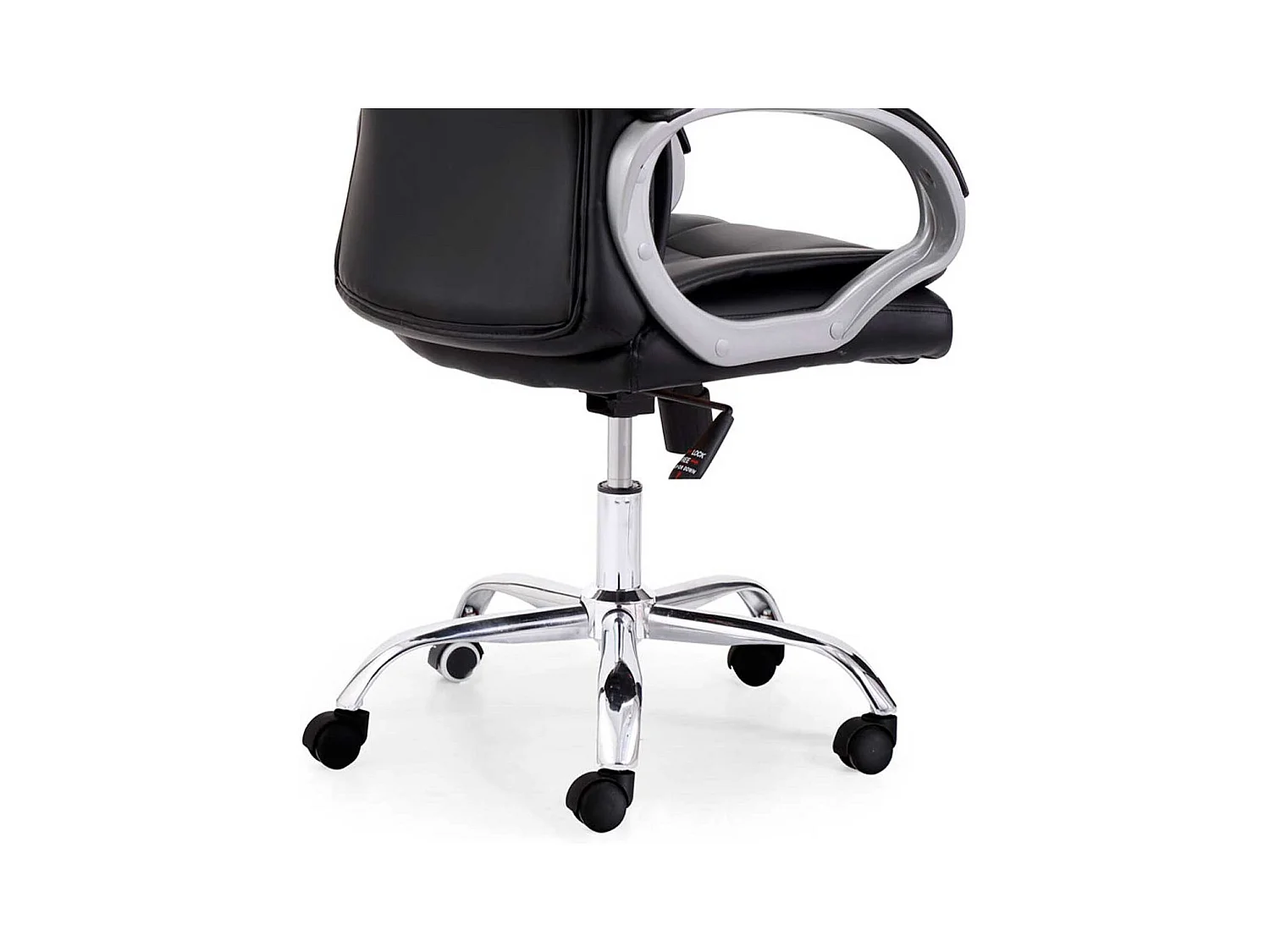 Silla de despacho Atlas giratoria y altura regulable símil piel negro 114-122x68x64 cm Adec