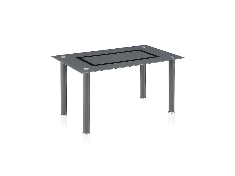 Mesa de comedor Gray Gris - Cristal gris