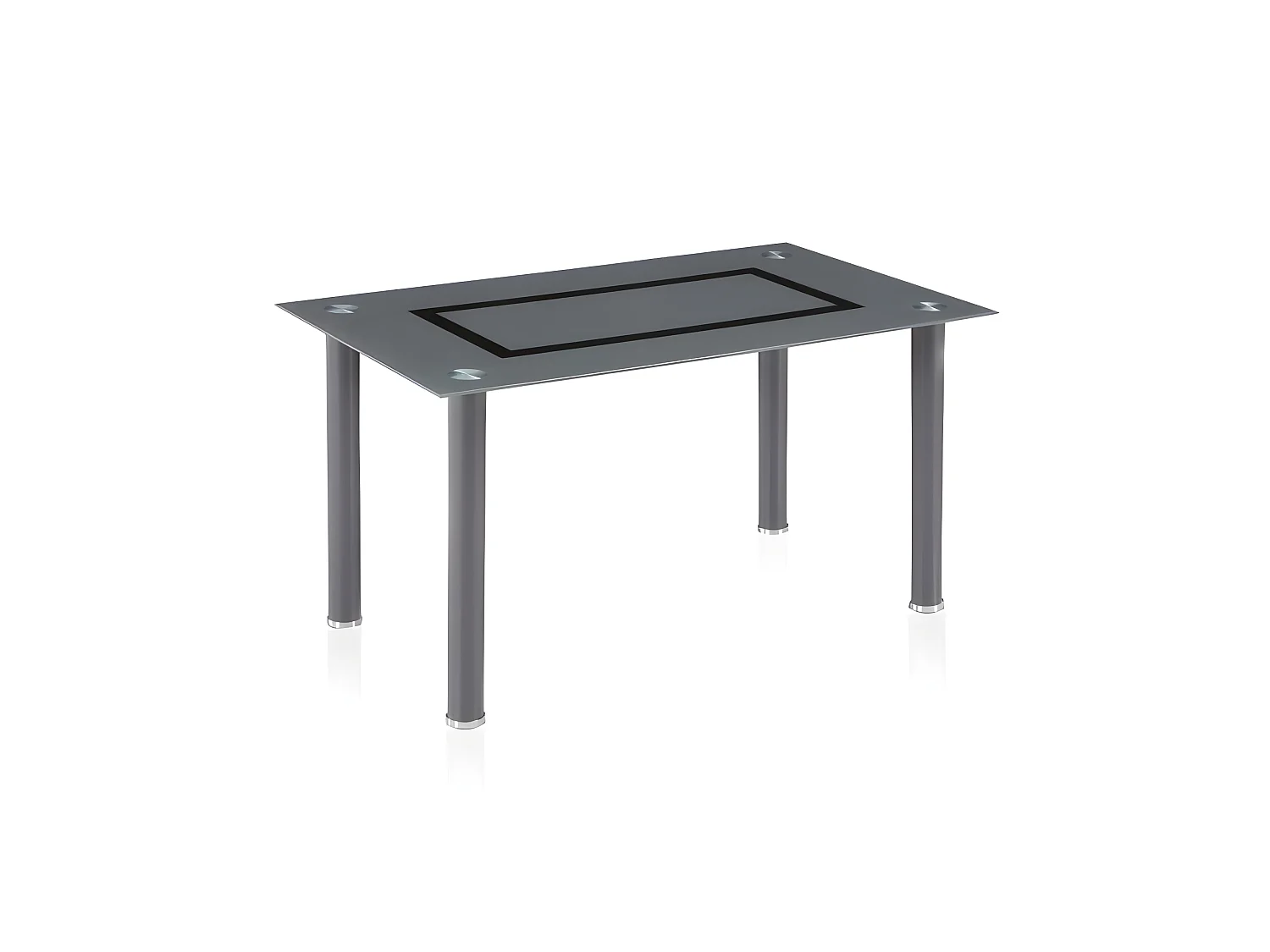 Mesa de comedor Gray Gris - Cristal gris