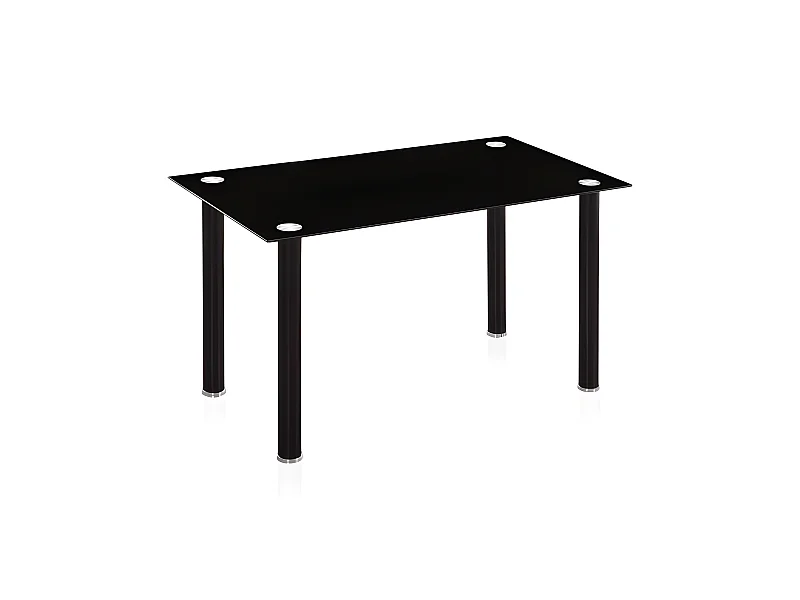 Mesa de comedor Ake Cristal negro - Cromo