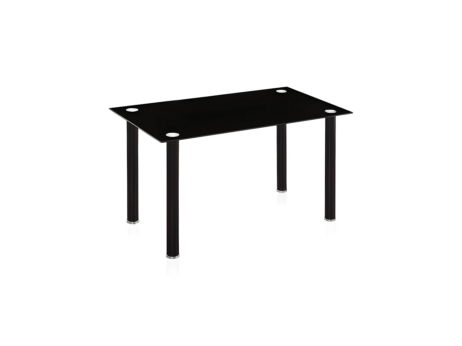 Mesa de comedor Ake Cristal negro - Cromo