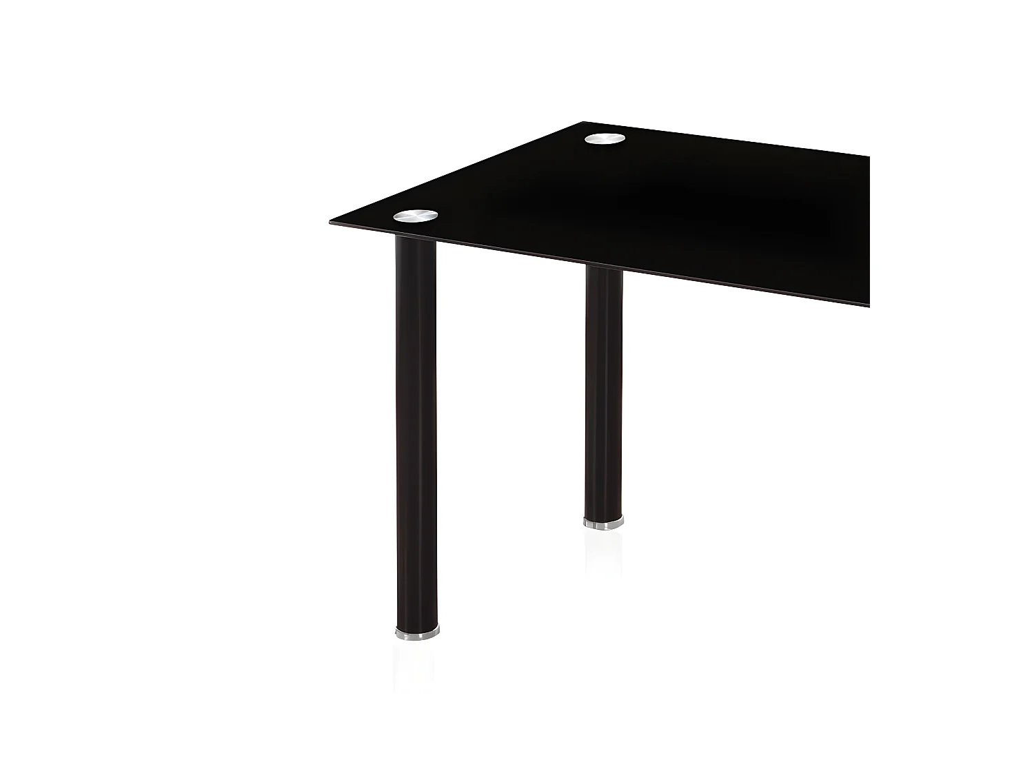 Mesa de comedor Ake Cristal negro - Cromo