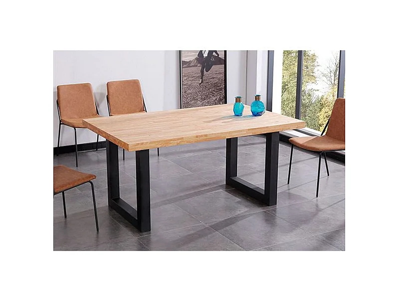 Mesa comedor Loft fija roble Nordish 75x160x100 cm Adec