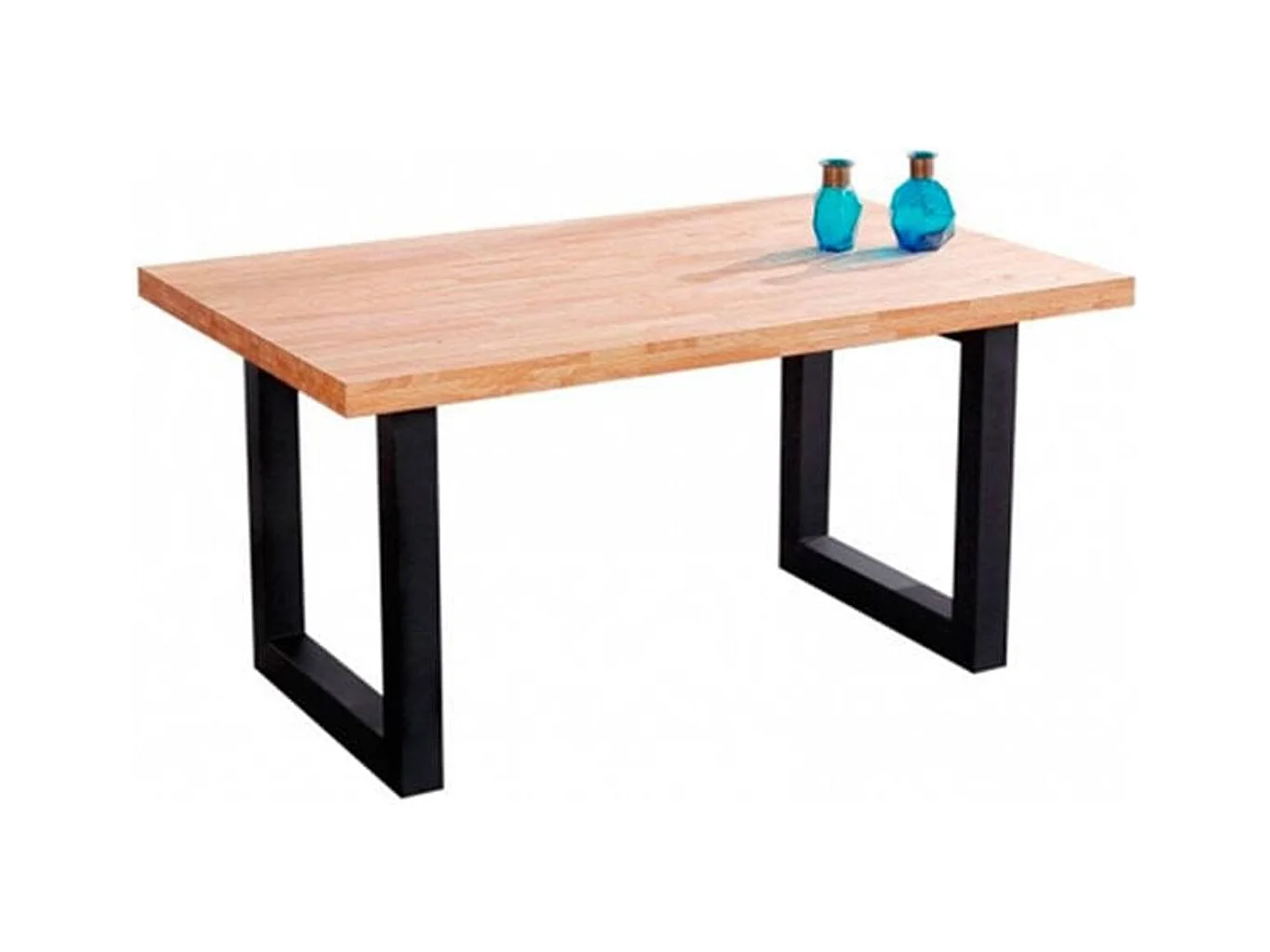 Mesa de jantar Loft 160 Roble salvaje - Negro