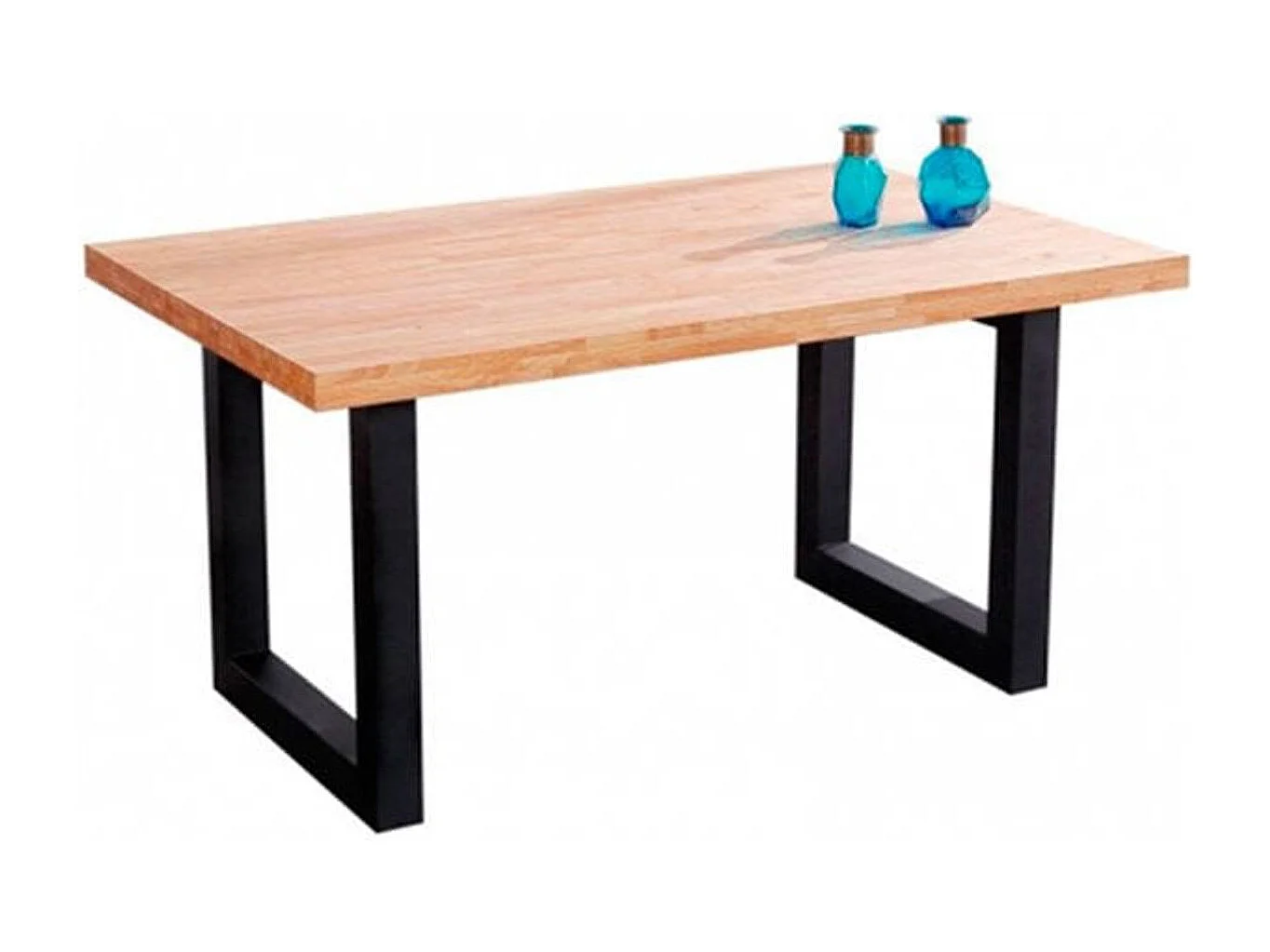 Mesa de jantar Loft 160 Roble salvaje - Negro