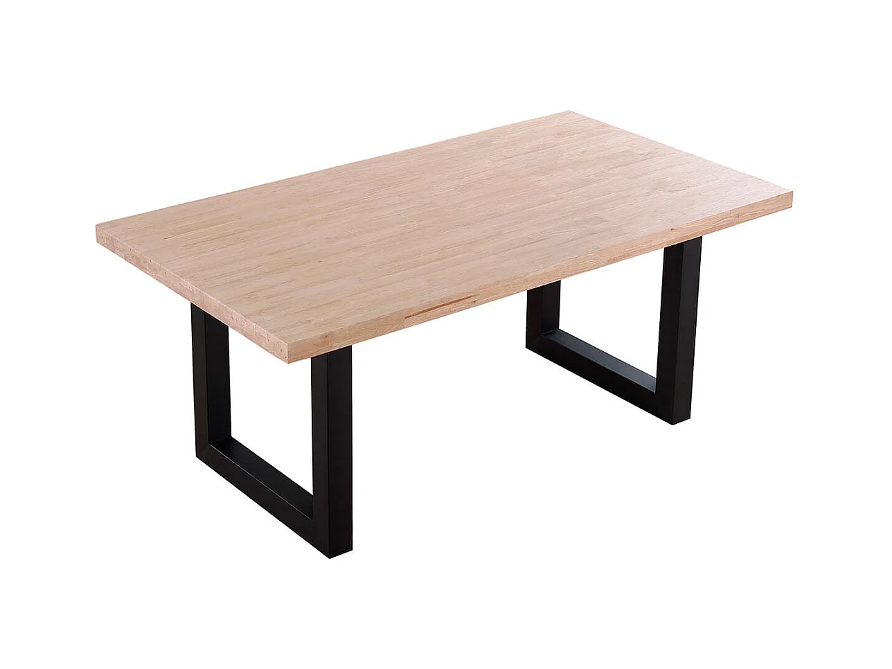 Mesa de comedor Loft rectangular diseño nórdico roble Nordish/negro 76x180x100 cm Adec
