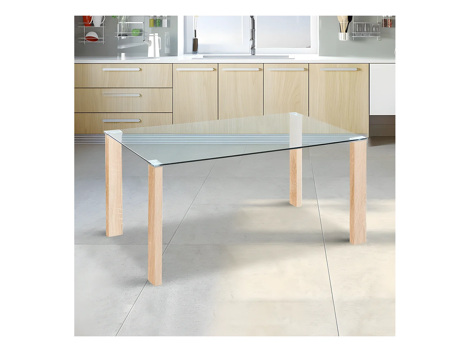 Mesa de comedor Valya Cristal - Cambria