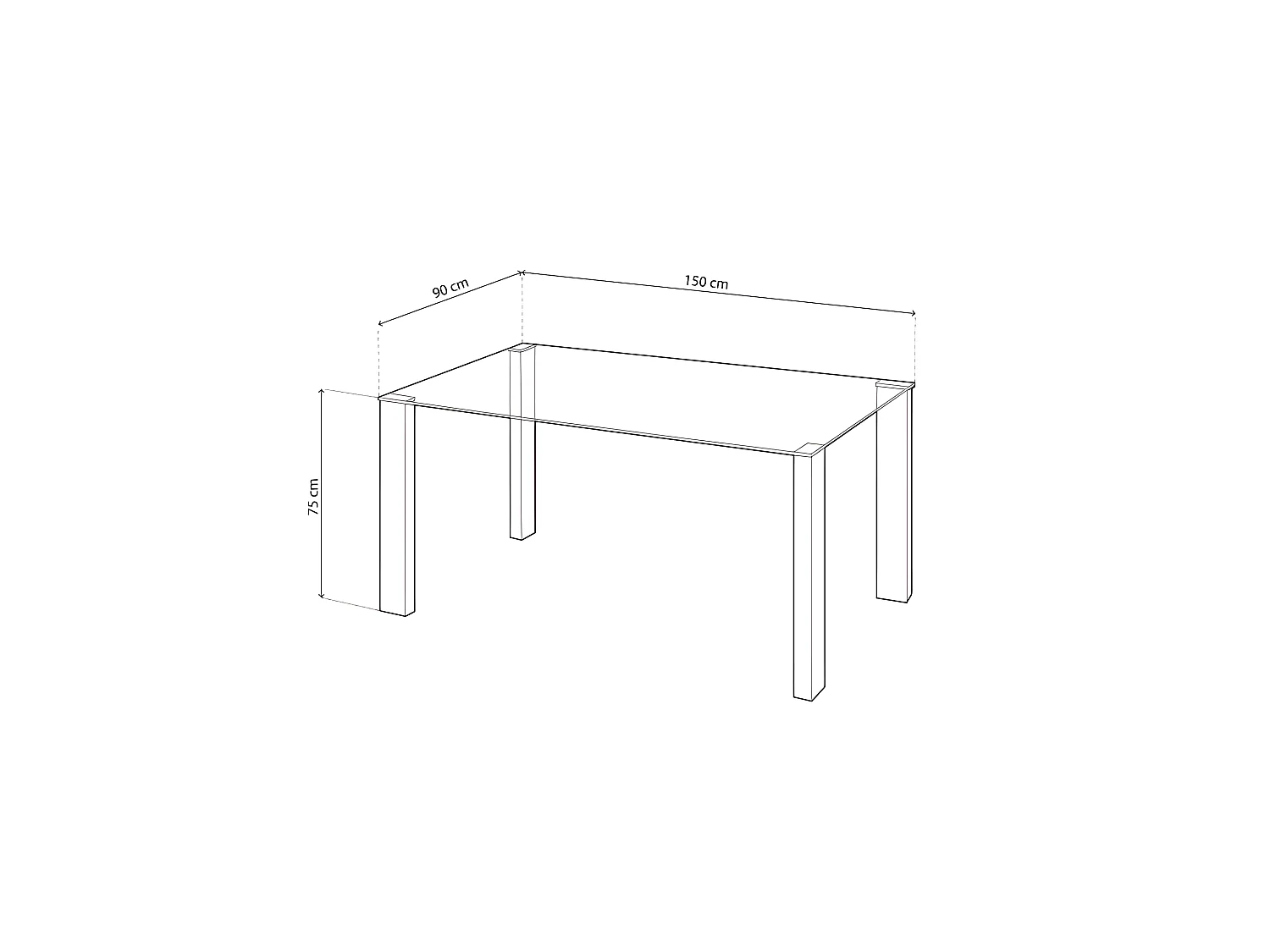 Mesa de comedor Valya Cristal - Cambria