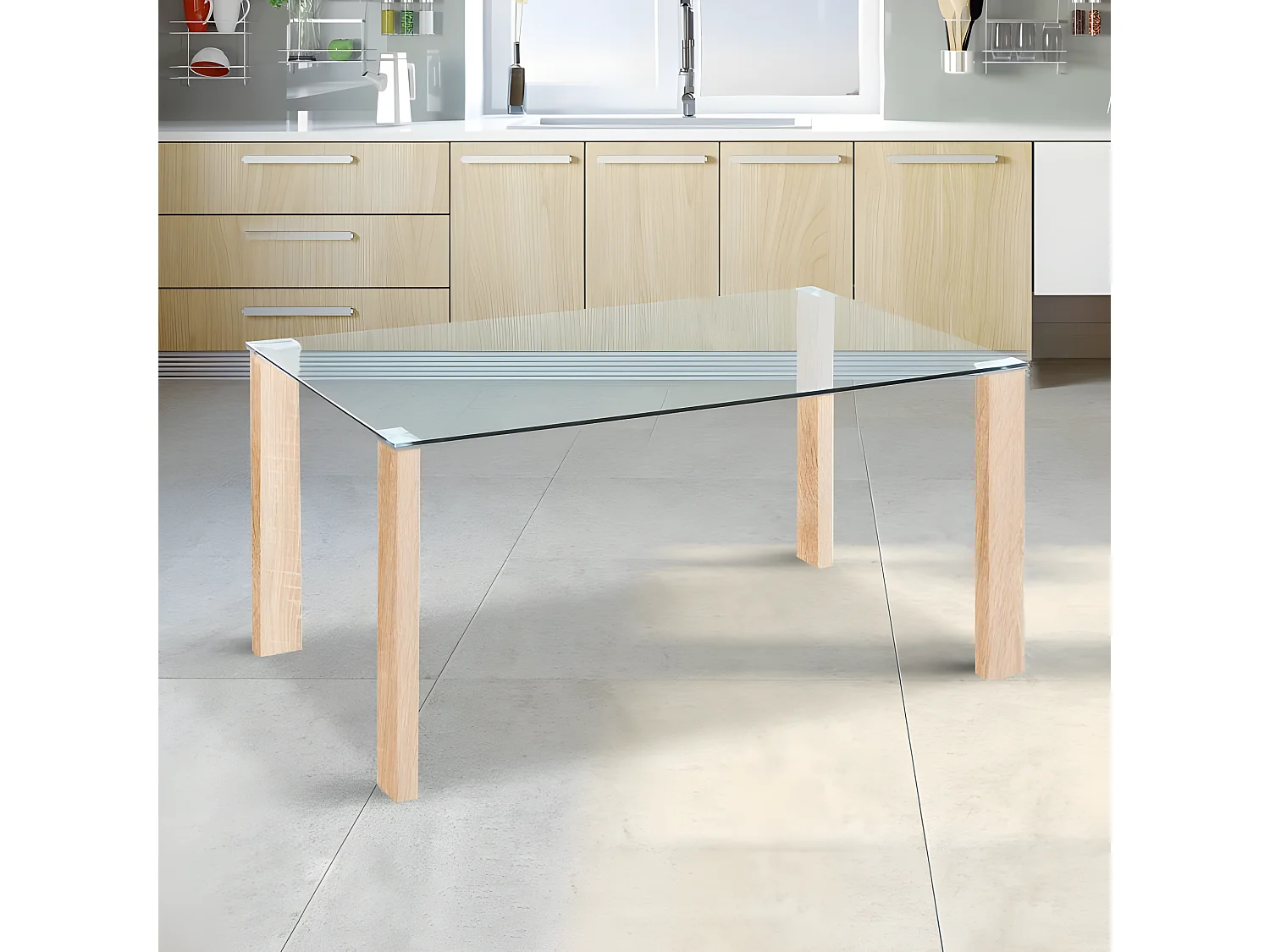 Mesa de comedor Valya Cristal - Cambria