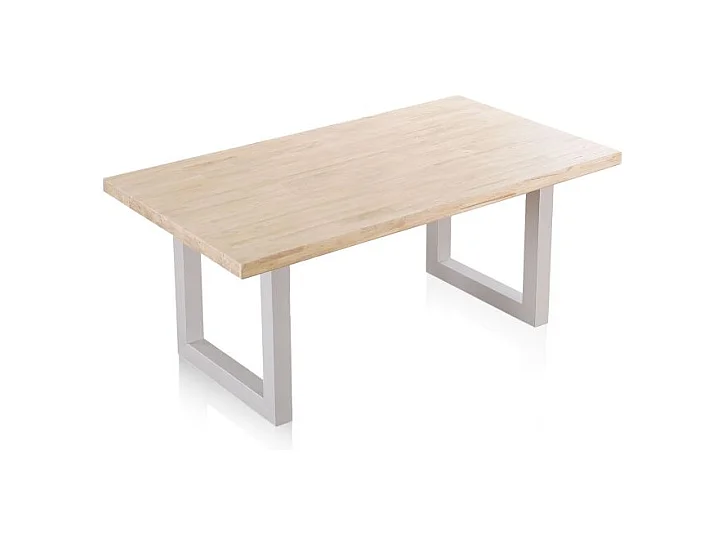 Mesa de comedor Loft rectangular diseño nórdico roble Nordish/blanco 76x180x100 cm Adec