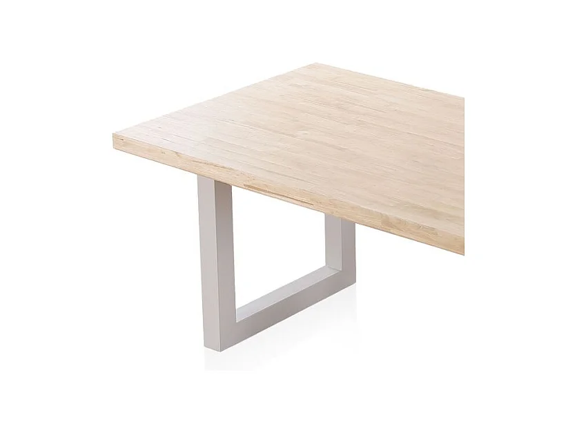 Mesa de comedor Loft rectangular diseño nórdico roble Nordish/blanco 76x180x100 cm Adec