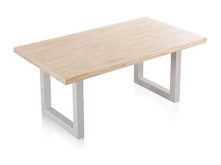 Mesa de comedor Loft rectangular diseño nórdico roble Nordish/blanco 76x180x100 cm Adec