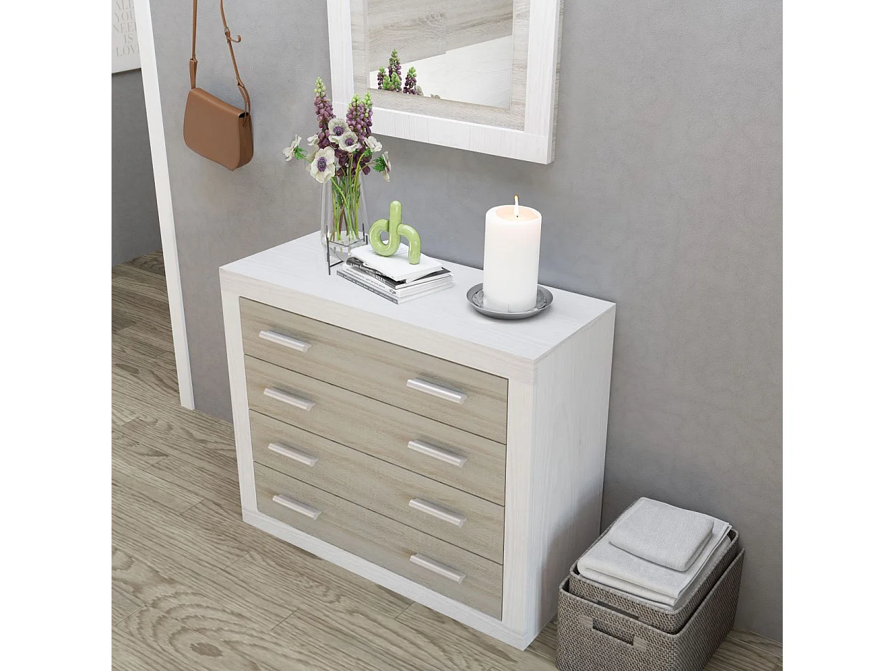 Cómoda Kira Andersen Pino - Gris