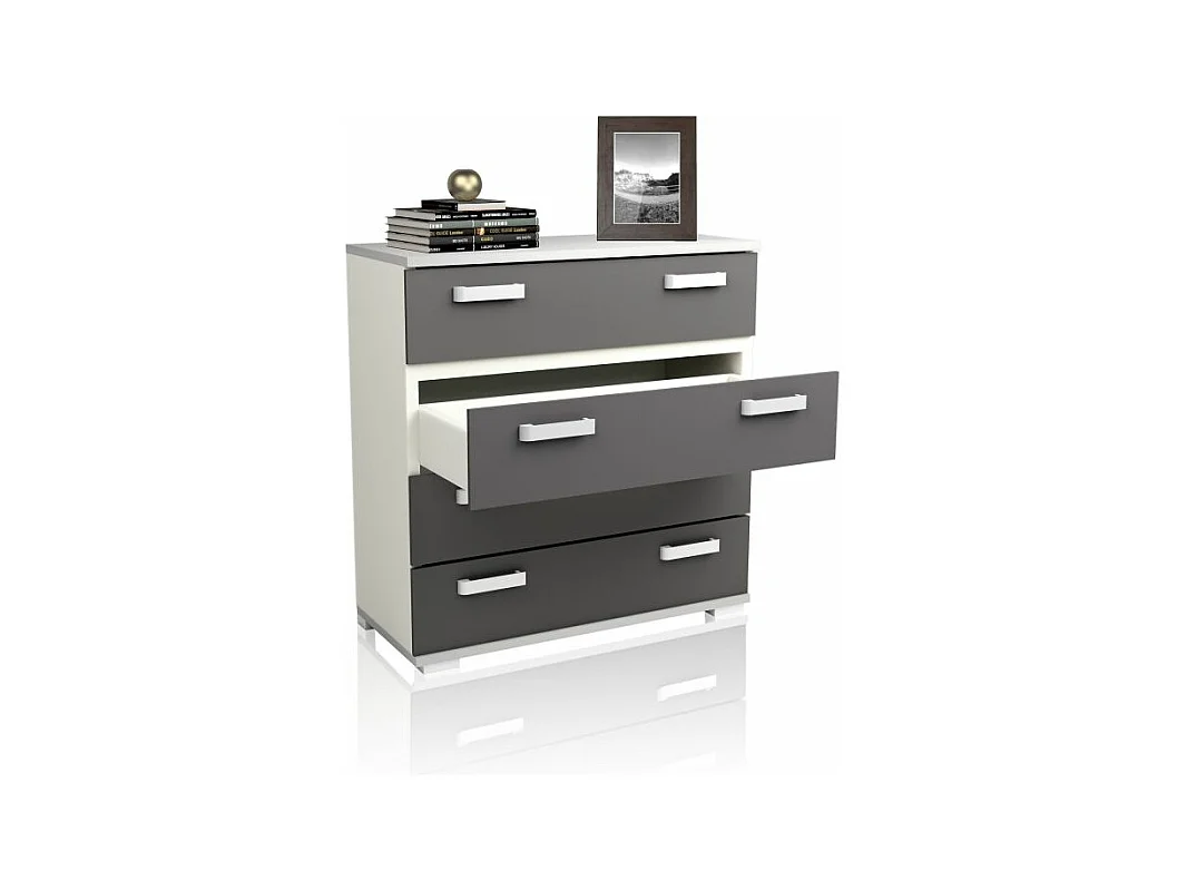 Cómoda Ataneq Blanco - Grafito