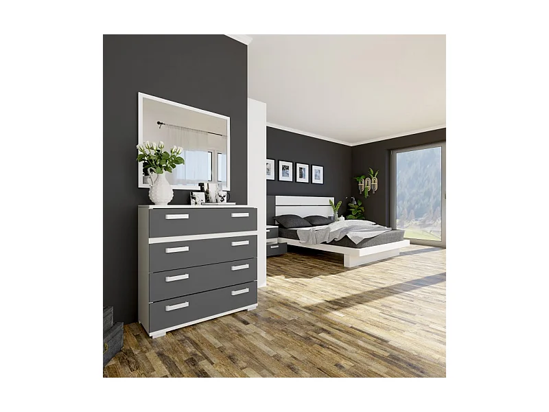 Cómoda Ataneq Blanco - Grafito