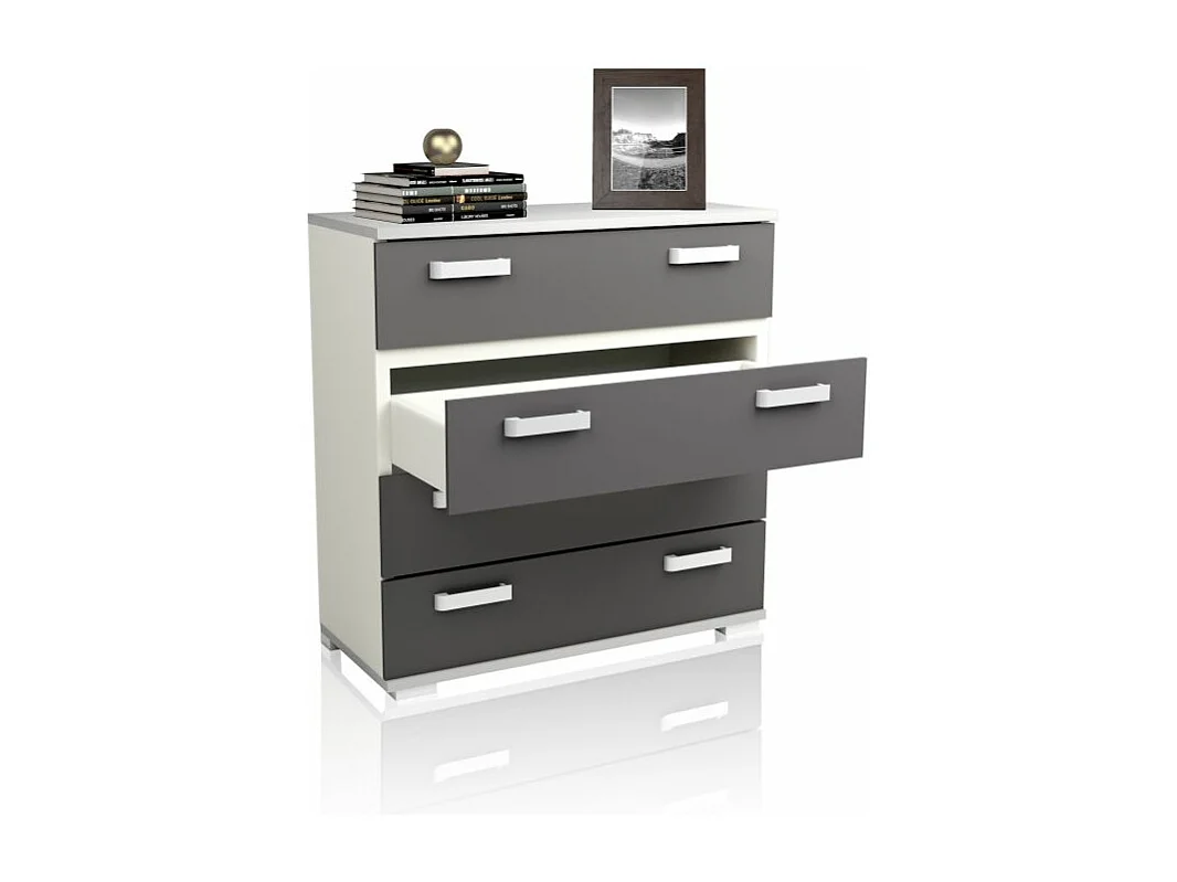 Cómoda Ataneq Blanco - Grafito