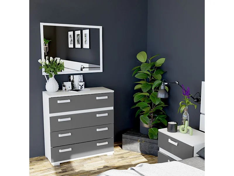 Cómoda Ataneq Blanco - Grafito