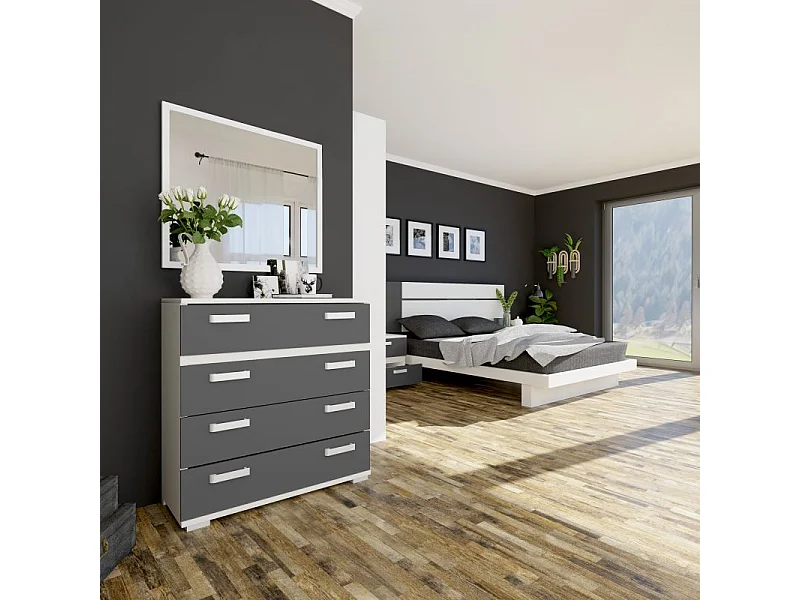 Cómoda Ataneq Blanco - Grafito