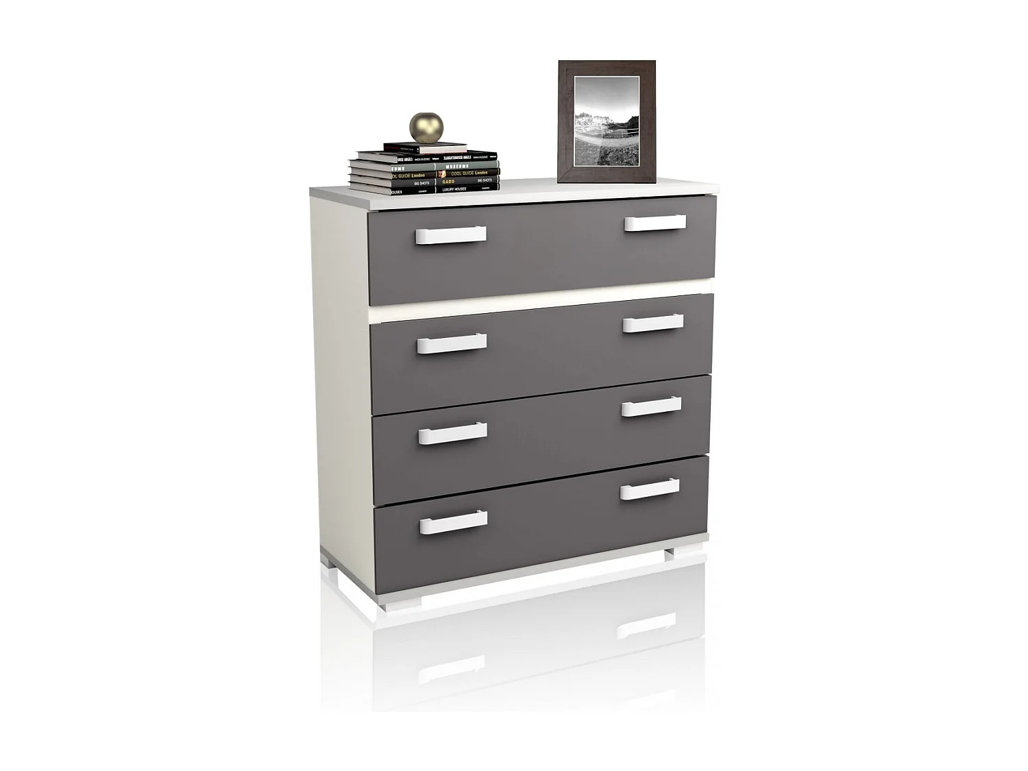 Cómoda Ataneq Blanco - Grafito