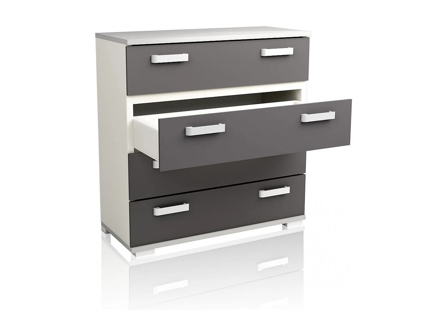 Cómoda Ataneq Blanco - Grafito