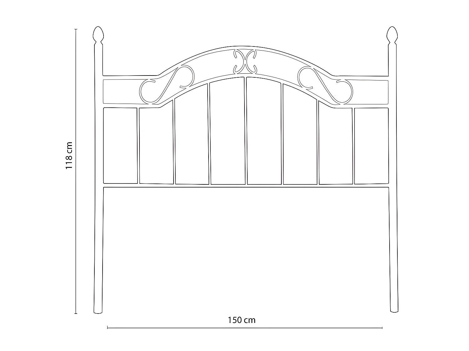 Cabecero Deirdre Negro