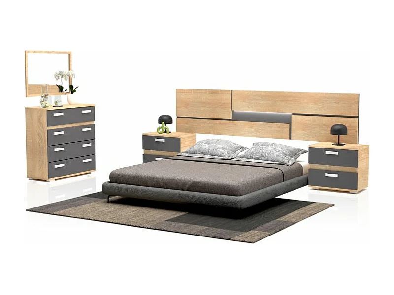 Dormitorio Ataneq Pure 4C Cambria - Grafito