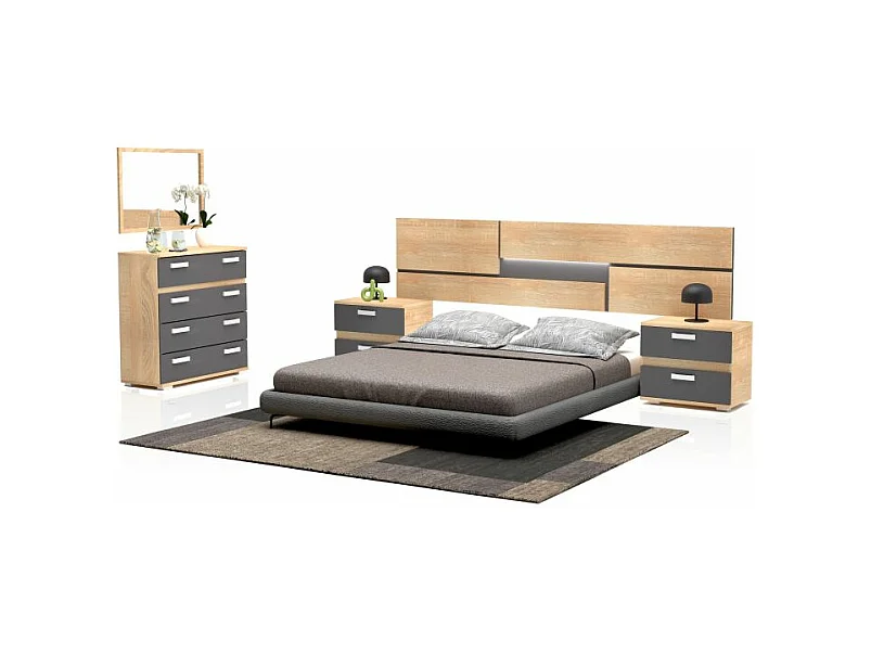 Dormitorio Ataneq Pure 4C Cambria - Grafito