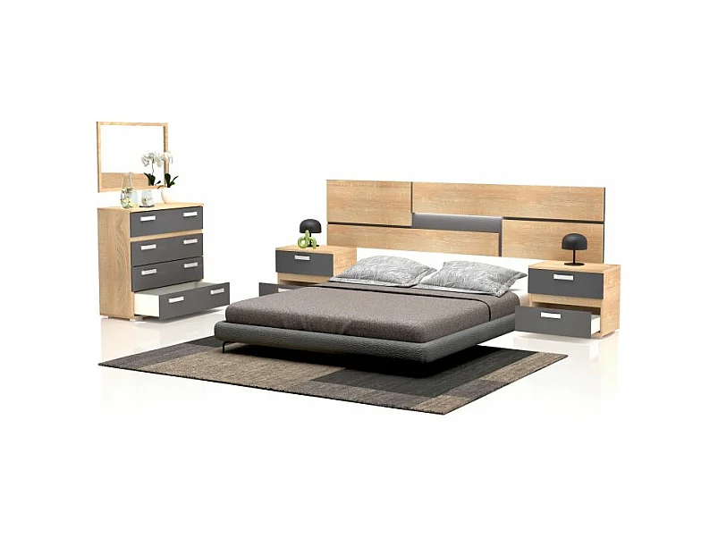 Dormitorio Ataneq Pure 4C Cambria - Grafito