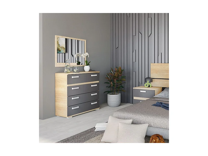 Dormitorio Ataneq Pure 4C Cambria - Grafito