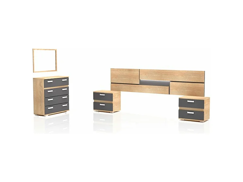 Dormitorio Ataneq Pure 4C Cambria - Grafito