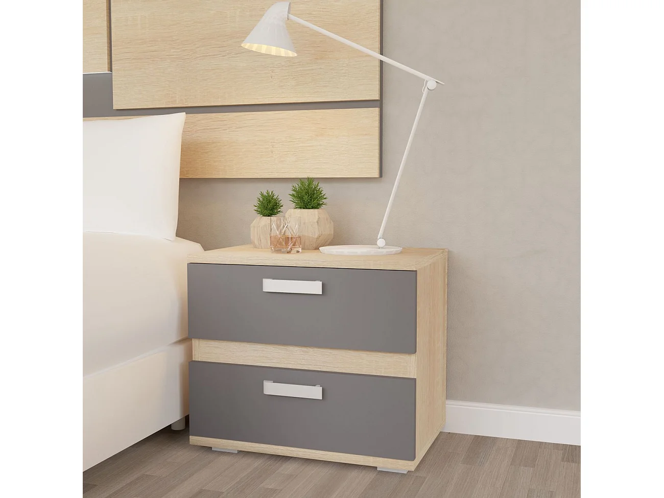 Dormitorio Ataneq Pure 4C Cambria - Grafito