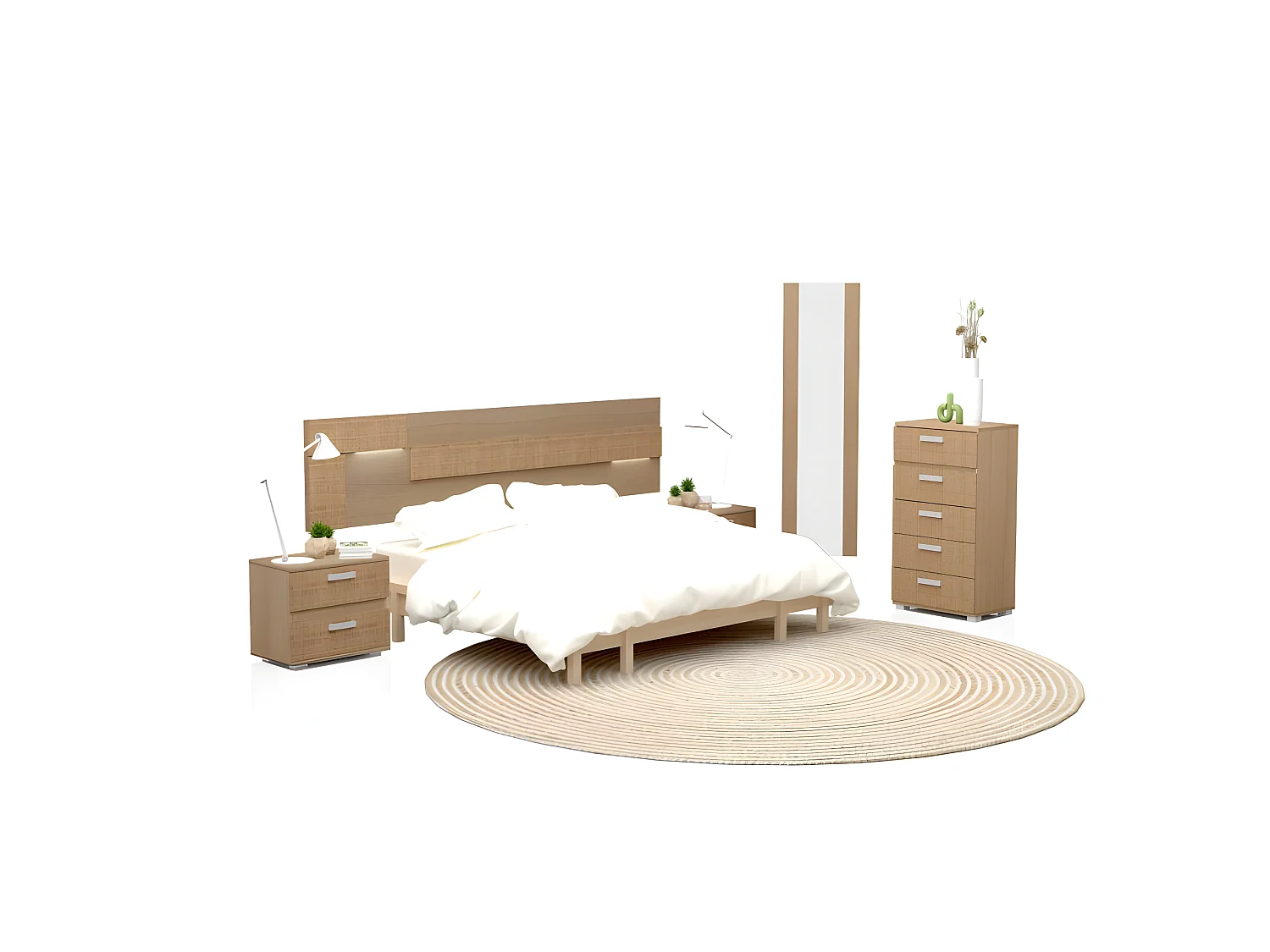 Dormitorio Ataneq Tex 5C Tofe - Textil