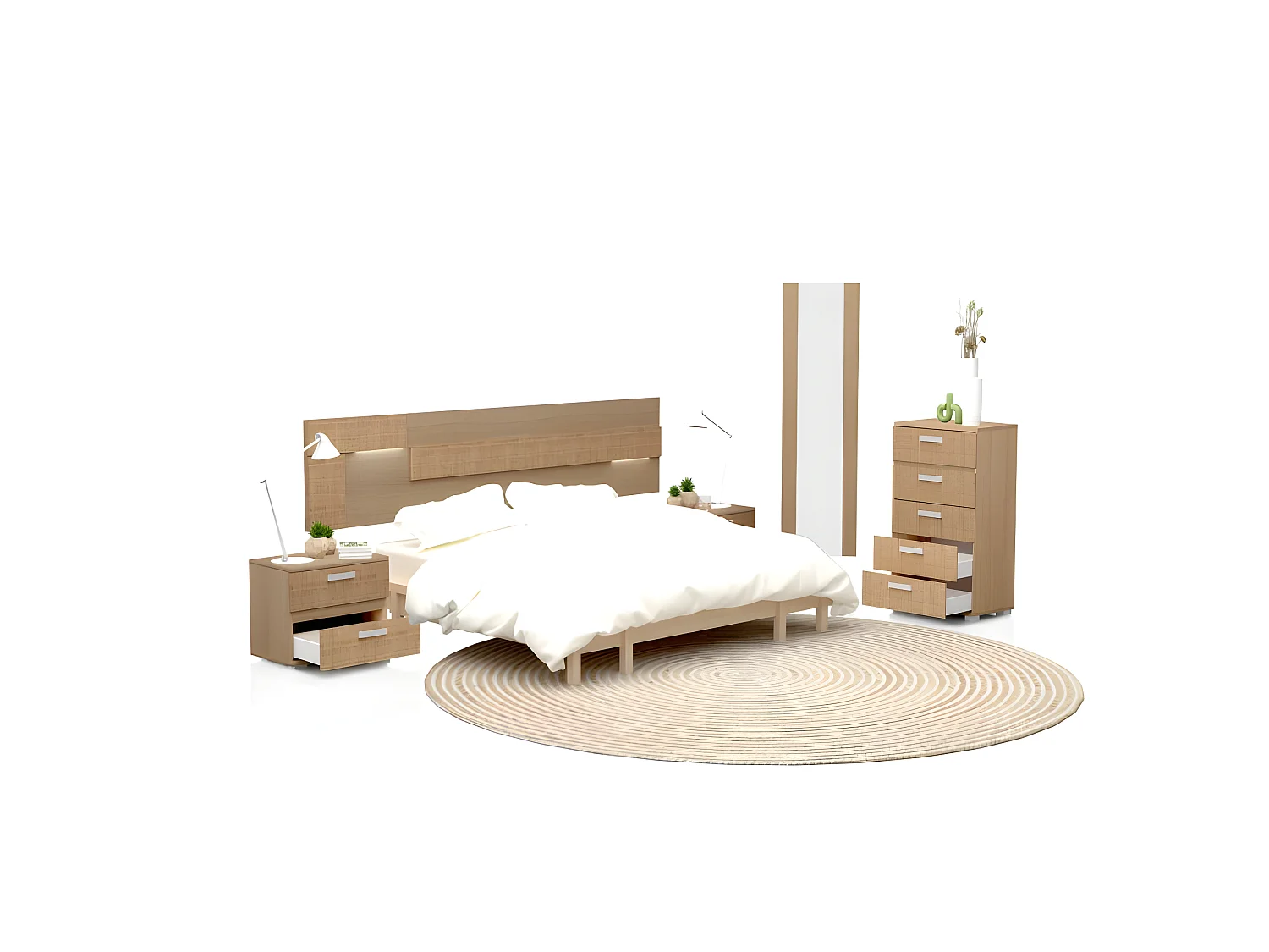 Dormitorio Ataneq Tex 5C Tofe - Textil